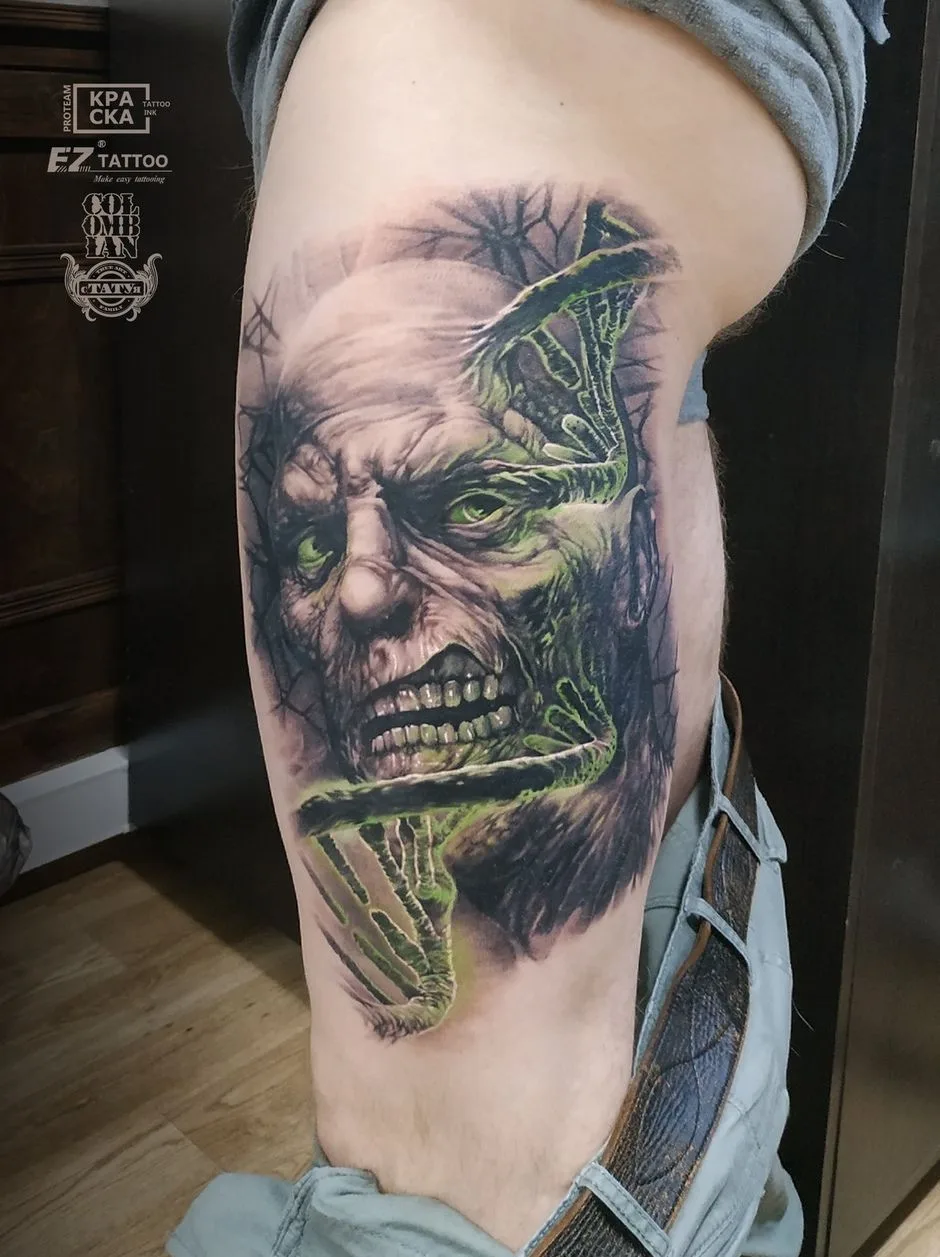 Tattoo artist Vyacheslav Dolzhenko, color tattoo realism, КРАСКА Pro Team | Volgograd, Russia