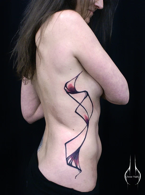 Abstract Geometric tattoo on Side