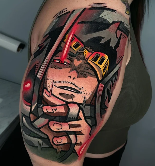 Anime Character tattoo on Upper Arm