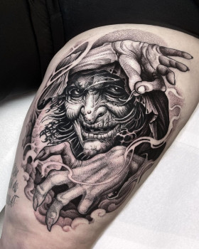 Мрачные и прекрасные татуировки Andre Fantini