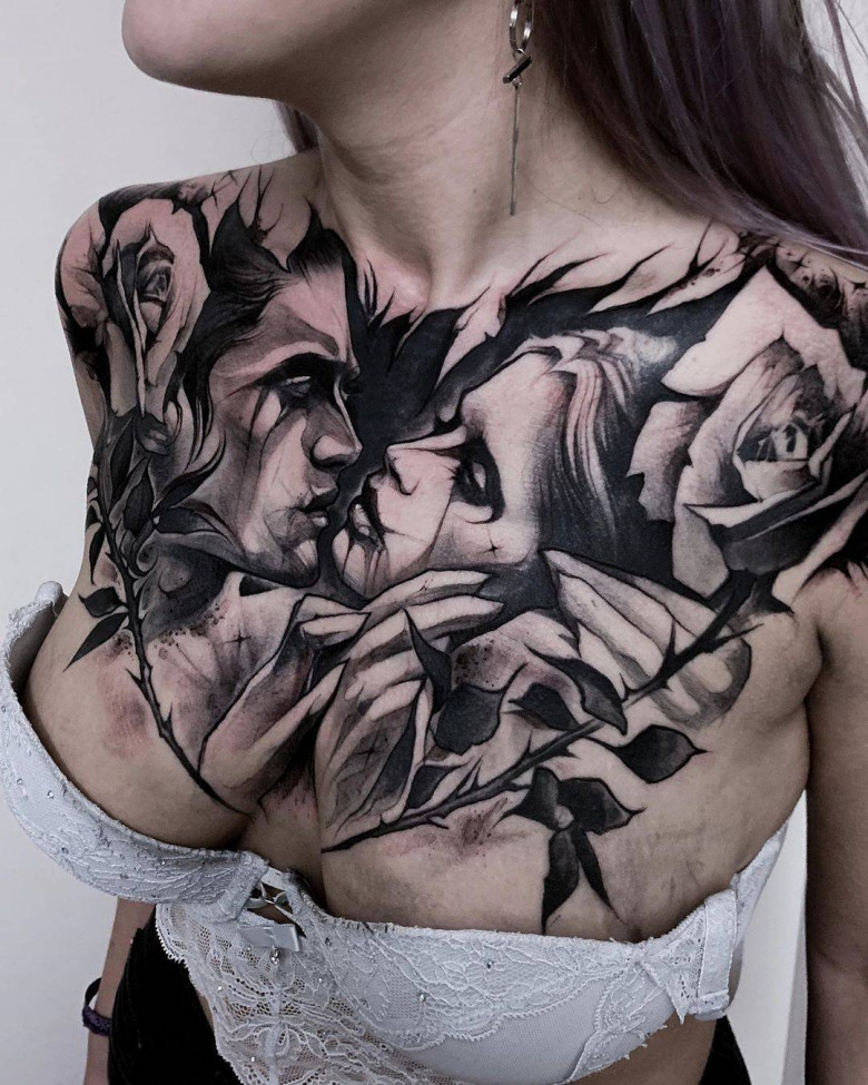Стильные хоррор татуировки от Hollie Pryce-Jones
