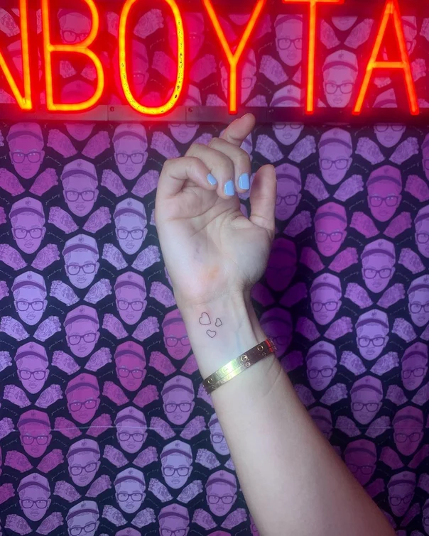 Minimalism Hearts tattoo on Wrist