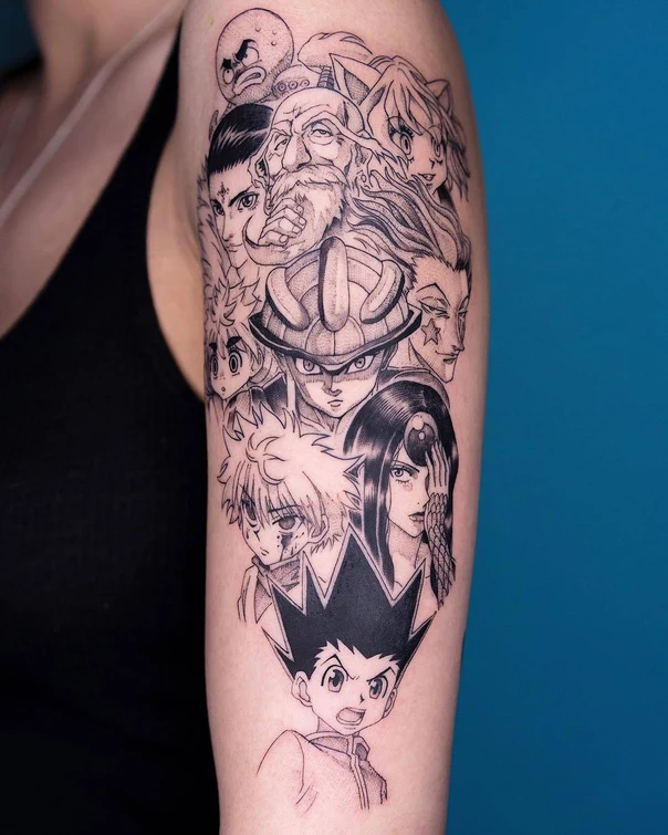 Anime Anime characters tattoo on Upper Arm