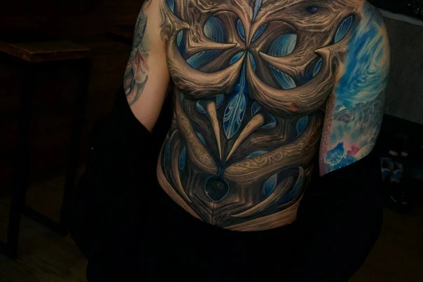 Biomechanical Abstract, Organic tattoo on Full Back