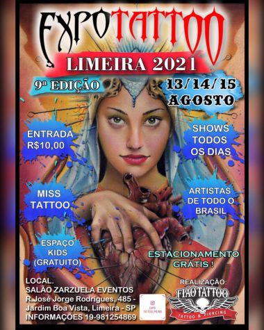 9º Expo Tattoo Limeira | 13 - 15 Августа 2021