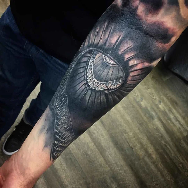 Black & Grey Geometric, Abstract tattoo on Forearm