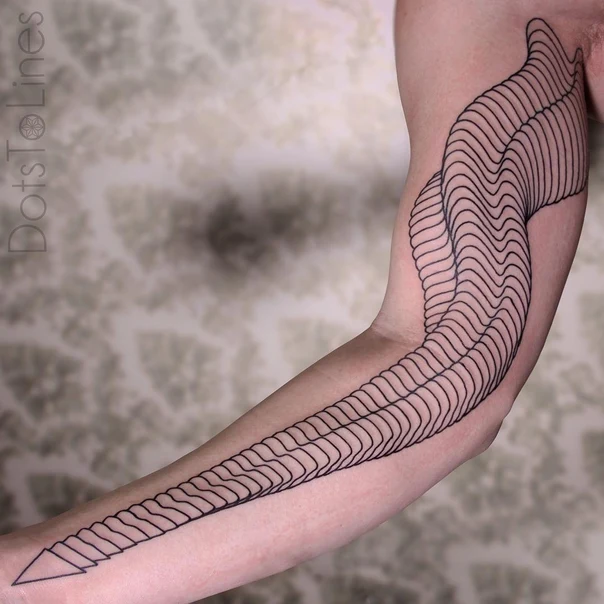 Abstract Geometric tattoo on Forearm
