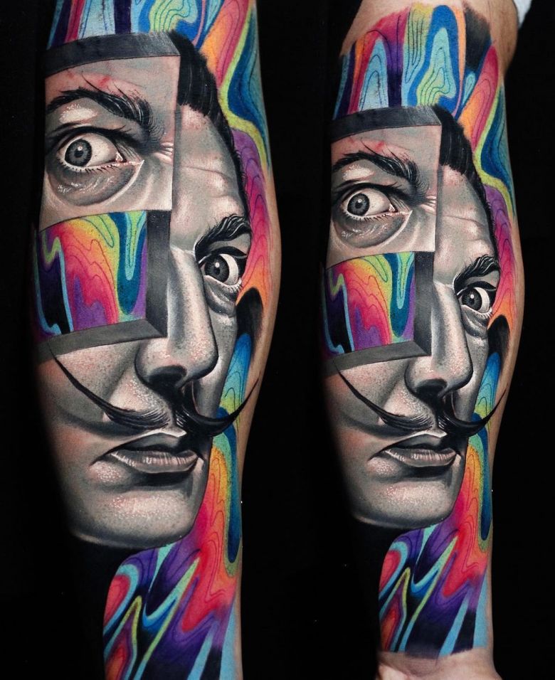 Яркие сумасшедшие сюрреалистичные тату работы от Leonardo_tattoos