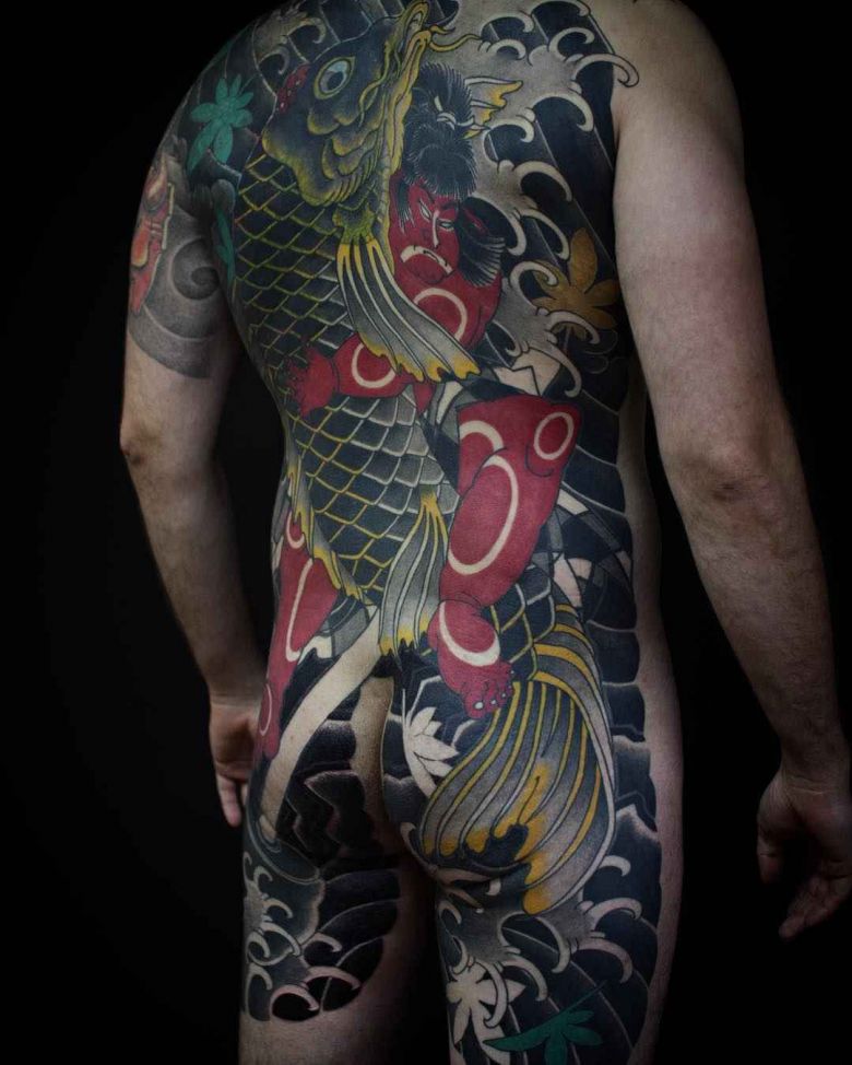 тату мастер Сергей Buslay Буслаев японские цветные татуировки ориентал
