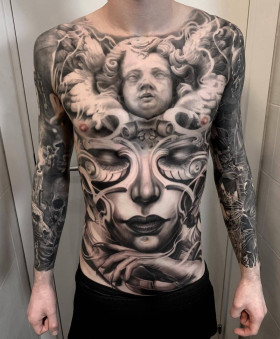 Удивительные реалистичные гравюры в татуировках Ivano Natale