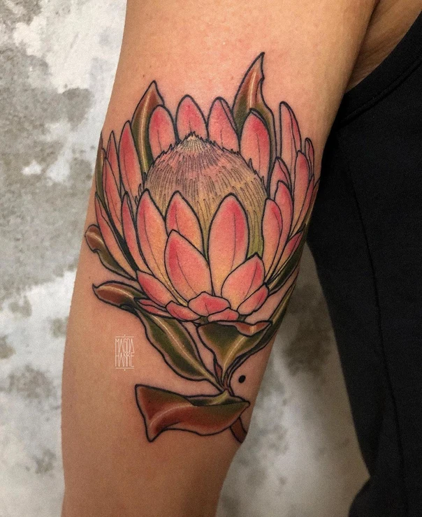 Botanic Flower tattoo on Forearm