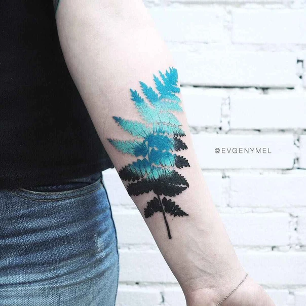 Botanic Fern tattoo on Forearm