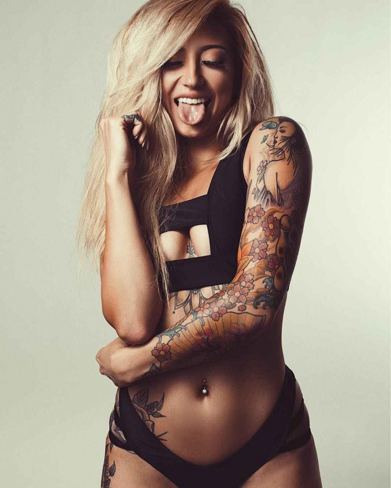 Тату модель Allison Green , альтернативная фотомодель, татуированная девушка | Лас Вегас, США