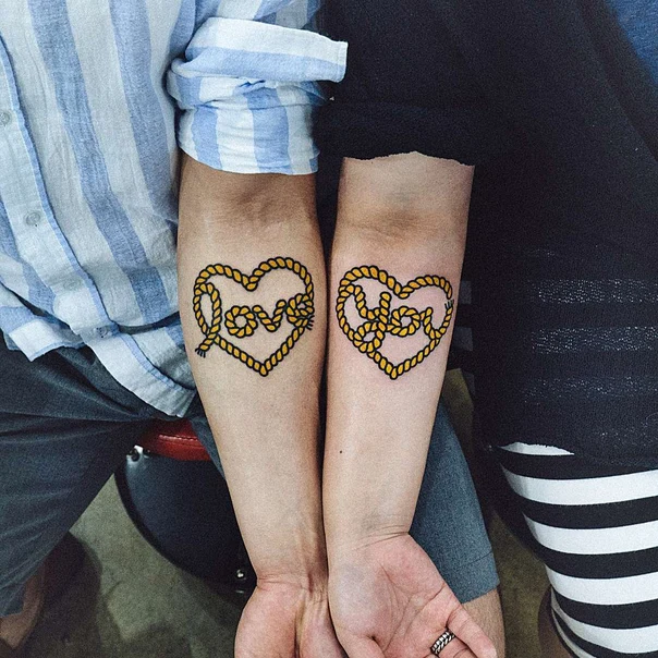 Linework Heart, Lettering tattoo on Forearm