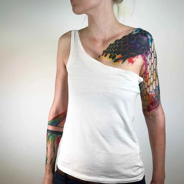 Abstract Geometric, Abstract tattoo on Shoulder