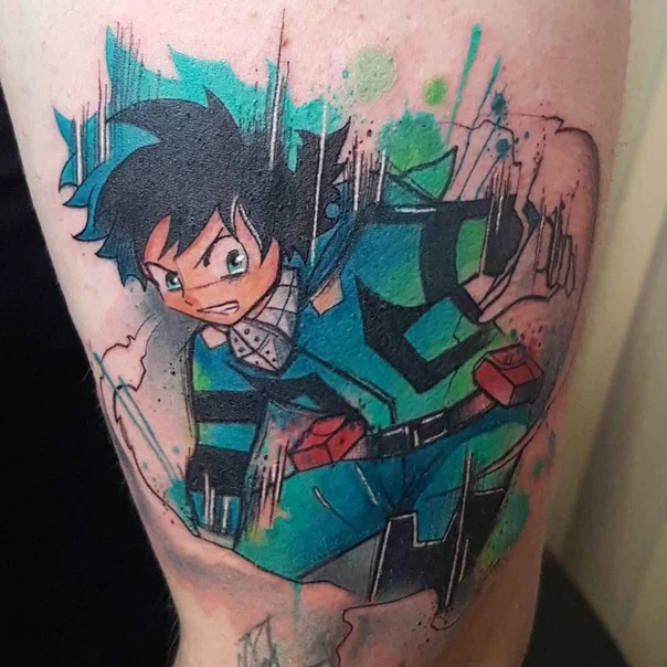 Anime Anime character tattoo on Forearm