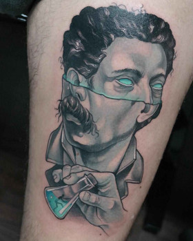 Татуировки Gianpiero Cavaliere, вдохновленные сюрреалистическим искусством