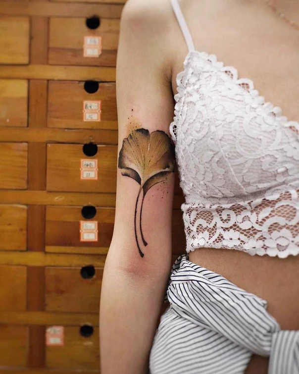 Botanic Leaf tattoo on Forearm