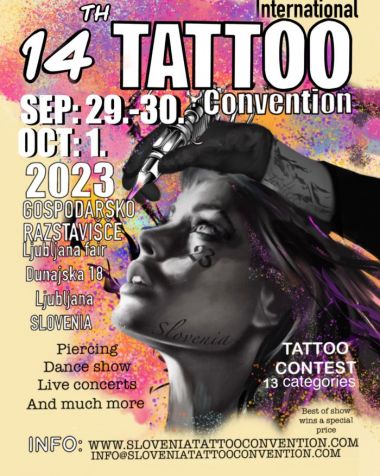 Slovenia Tattoo Convention Ljubljana 2023 | 29 Сентября - 01 Октября 2023