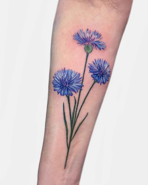Botanic Flower tattoo on Forearm