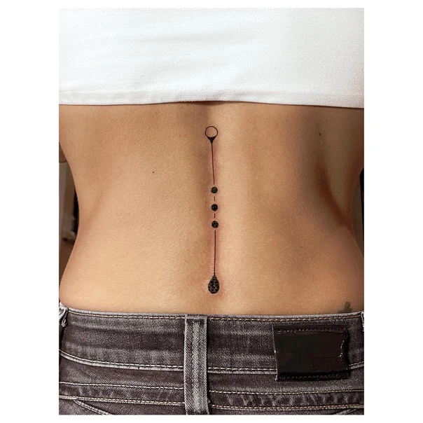 Minimalism Geometric tattoo on Lower Back