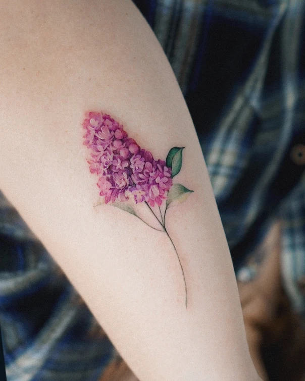 Botanic Flower tattoo on Forearm
