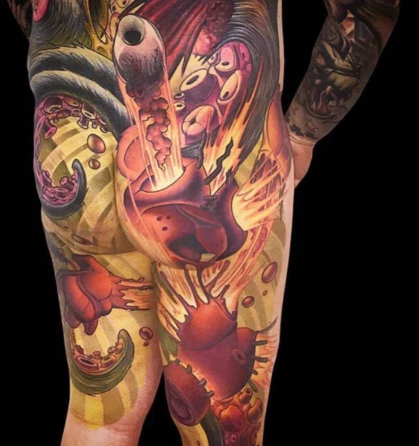 Biomechanical Organic, Abstract tattoo on Full body