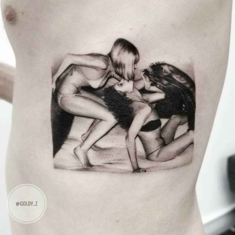 Тату мастер Zlata Kolomoyskaya, черно-белые авторские татуировки, реализм, минимализм, графика | USA