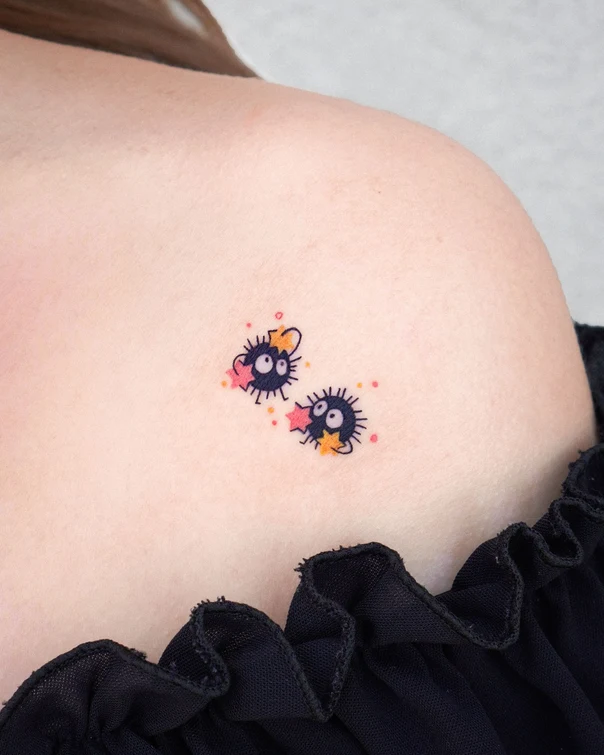 Anime Character tattoo on Shoulder