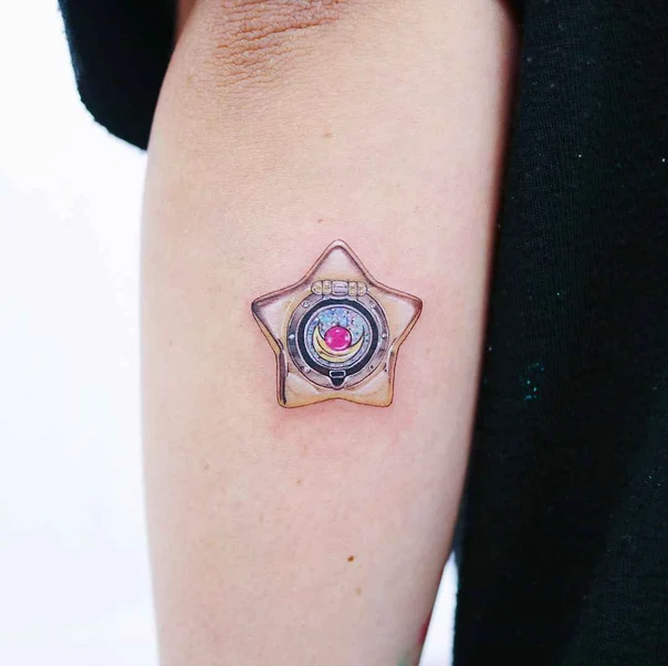 Anime Star, Gem tattoo on Forearm