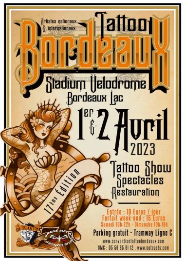 Bordeaux Tattoo Convention 2023 | 01 - 02 Апреля 2023