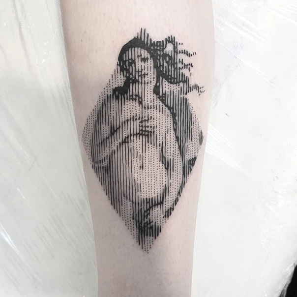 Linework Portrait tattoo on Forearm