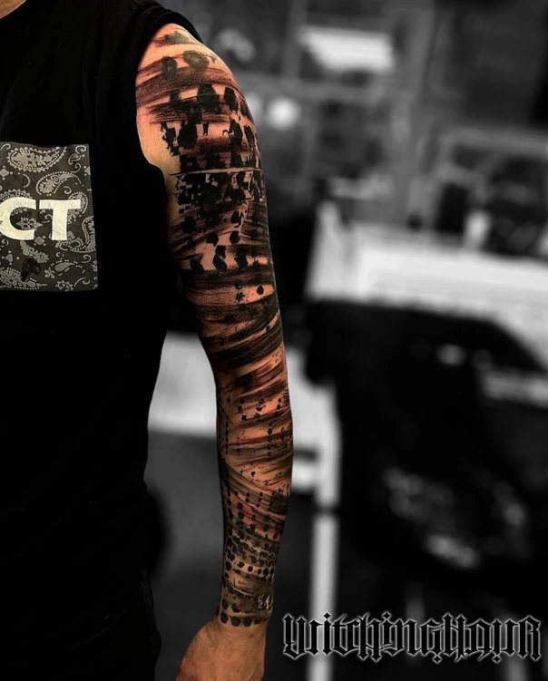 Abstract tattoo on Full Sleeve