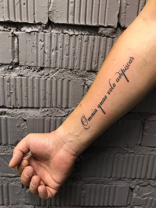 Calligraphy tattoo on Forearm