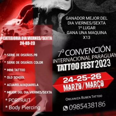 Convención De Tatuajes Paraguay 2023 | 24 - 26 Марта 2023