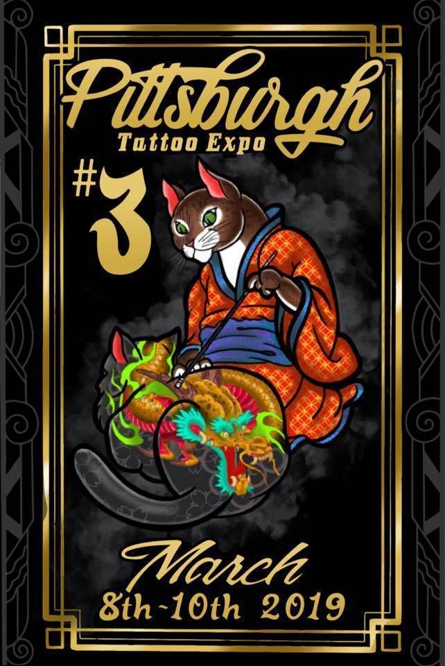 Pittsburgh Bleed Back and Gold Tattoo Expo 2019