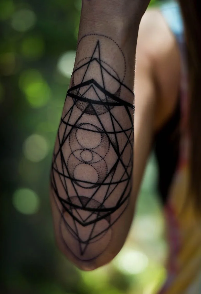 Geometric tattoo by Dillon Forte
