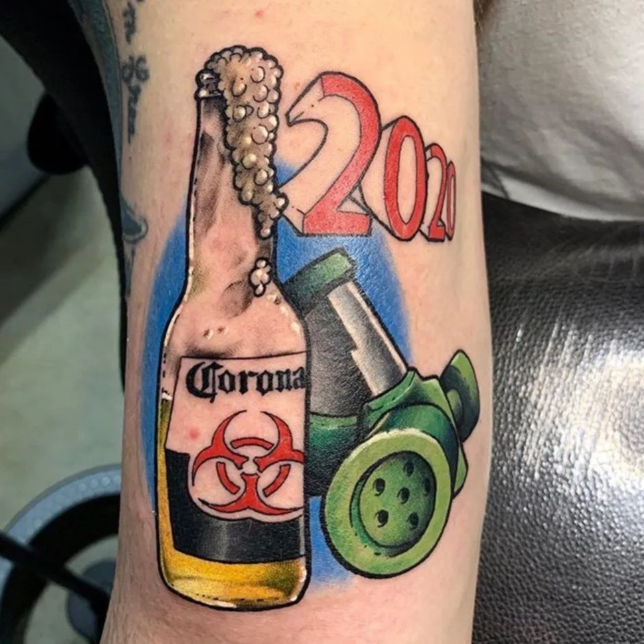 COVID-19 tattoo, Coronavirus tattoo 2020
