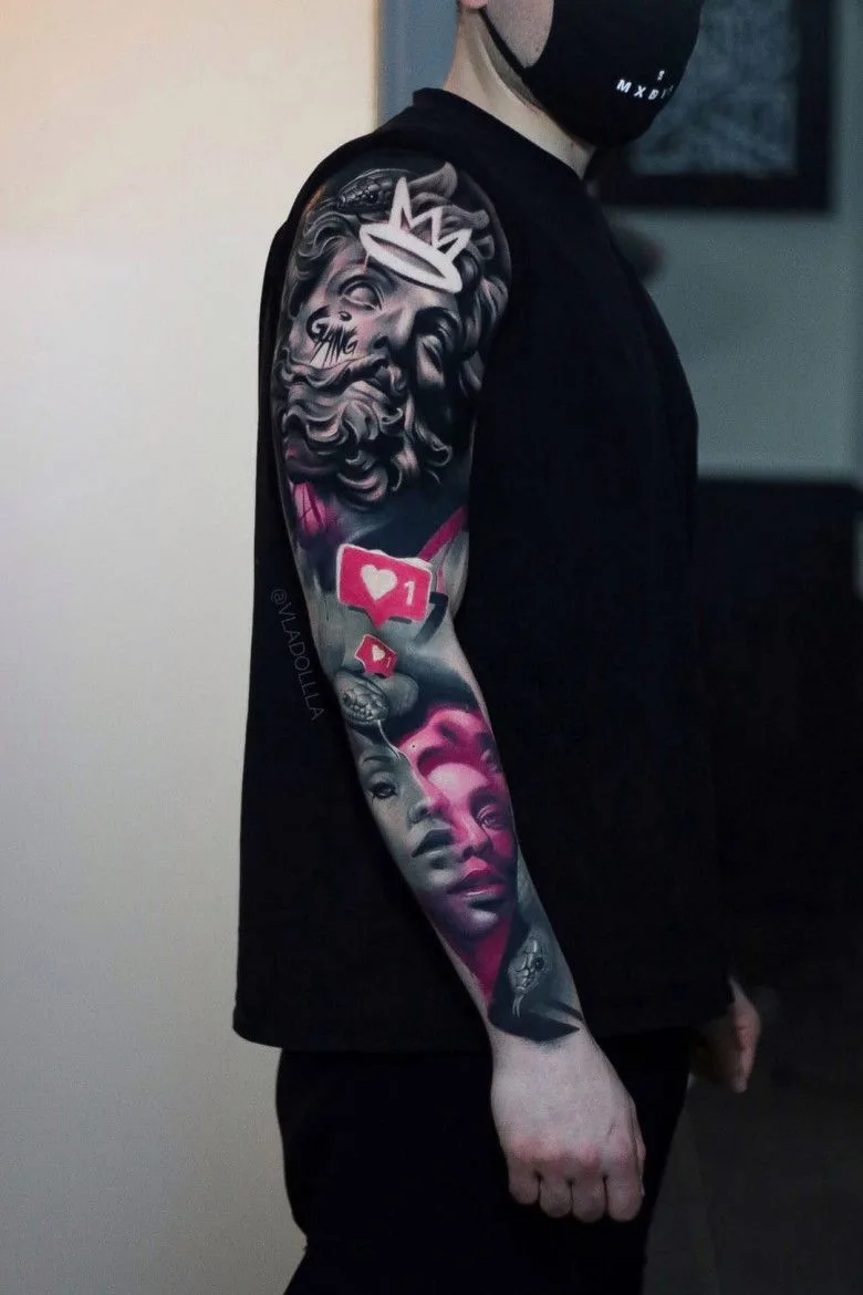 Tattoo artist Moscow, tattoo artist Kazakhstan, tattoo in Kazakhstan, Almaty tattoo, Vladislav Shuvalov