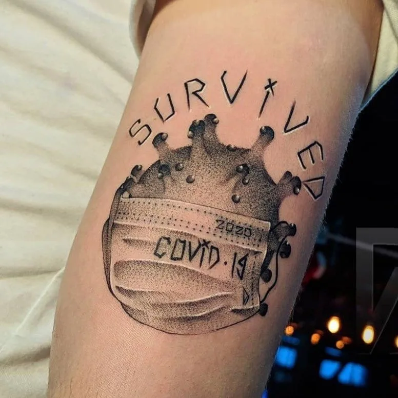COVID-19 tattoo, Coronavirus tattoo 2020