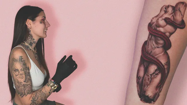 Sabrina One Percent Tattoo: From Roman Sculpture to Black and Grey Realism
