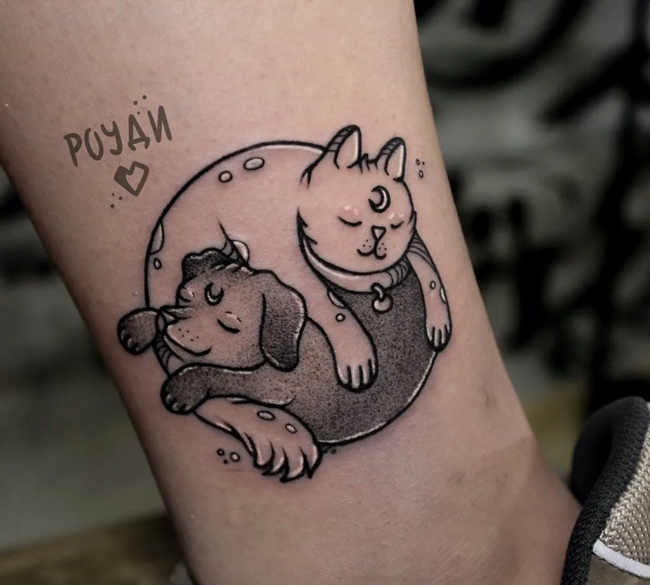 Tattoo artist Dima Roudi, black author's style graphics tattoo | Moscow, Russia