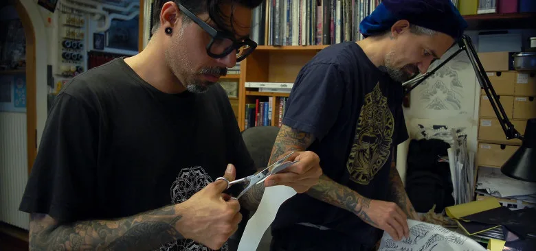 Tattoo artist Chaim Machlev