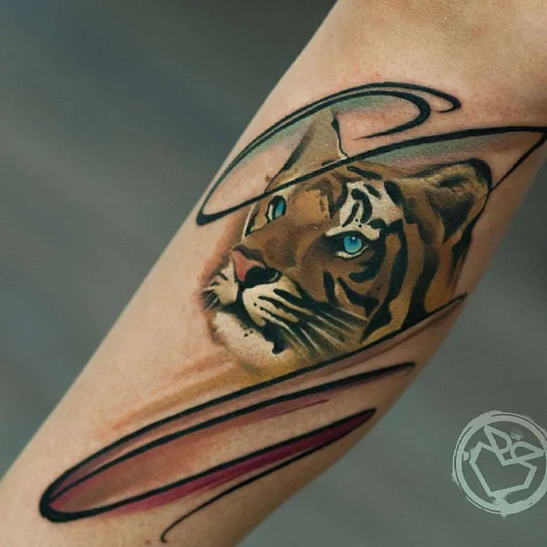 New School tattoo by Роман Ржевский in Мурманск