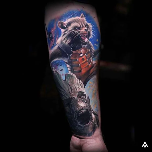 Portrait tattoo by Luka Lajoie in Montréal