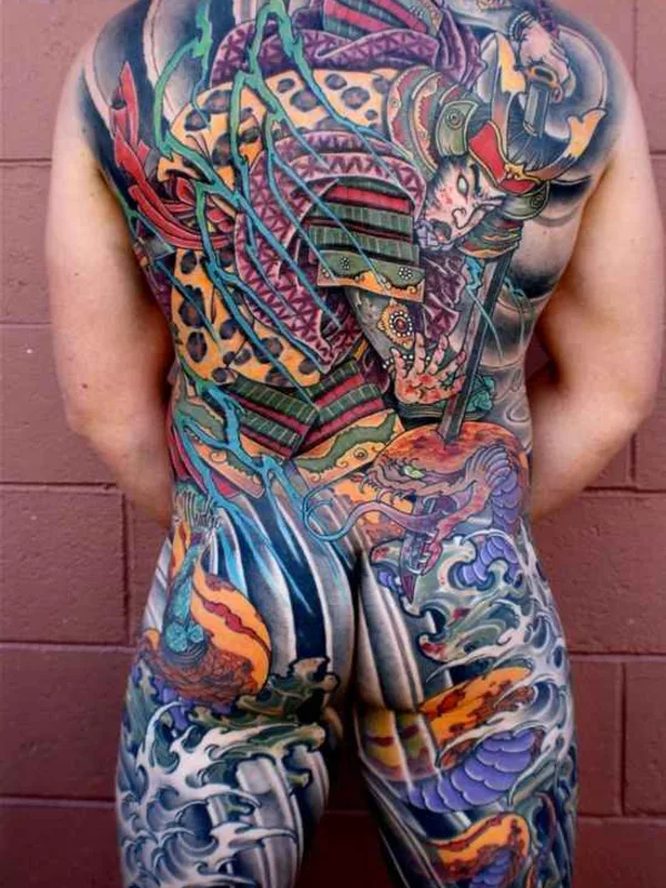 male color japanese tatouage sur full body #704 | Artiste tatoueur Matty D Mooney