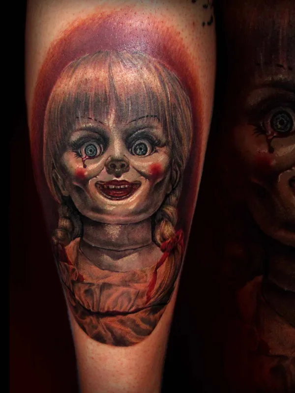 color realism tattoo on calf #6945 | Tattoo Artist Ирина Локтионова