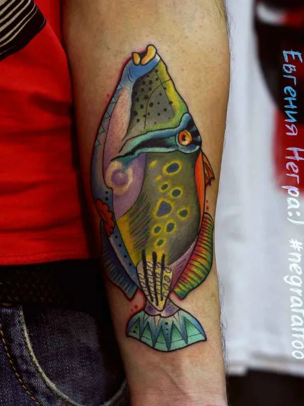 color illustrative Tatuaggio su forearm #13251 | Tatuatore Евгения Негра