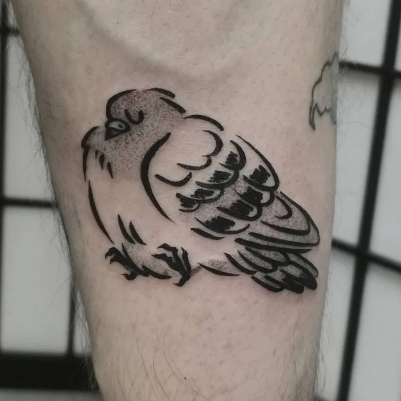 Tattoo with doves by Eva Rose