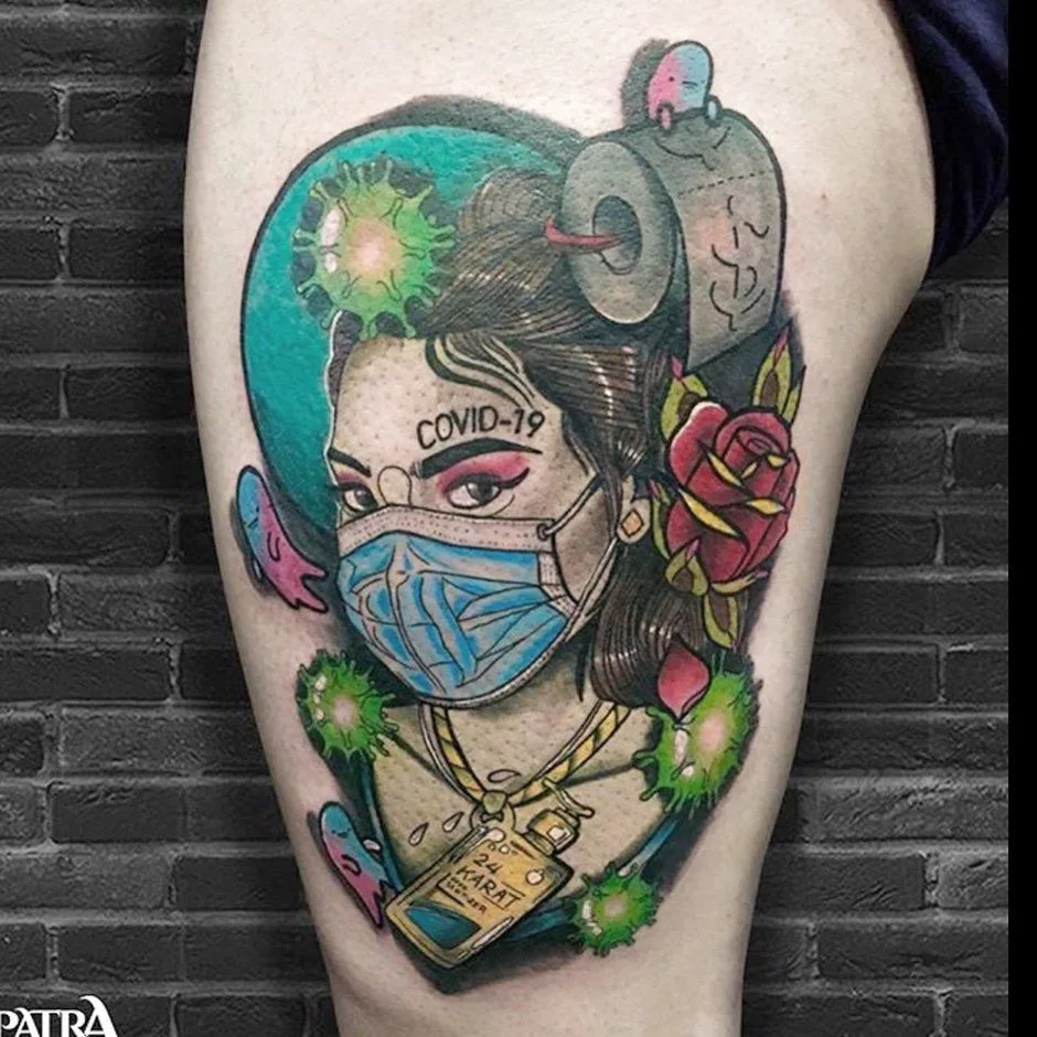 COVID-19 tattoo, Coronavirus tattoo 2020